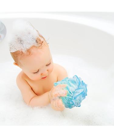 Pinsheng Extra Large Bathing Sponge | 4 Pack Soft Soap Sponge Puff with Hanging | Body Peeling & Massage Mesh-Luffa Balls - Buy Online on SooperMarket.com