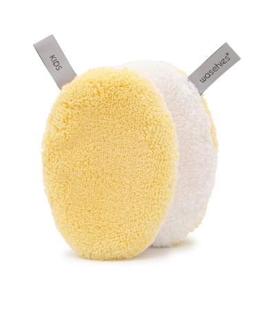 Waschies Kids Washing Pads - Reusable Super Soft Skin-Friendly Baby Cleaners - Made in Germany Pastel Yellow - 2 Pack - Buy Online on SooperMarket.com
