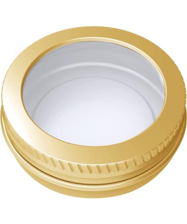 20 Pcs 2oz Aluminum Tin Jars with Clear Screw Lid - Refillable Containers for Lip Balm, Cream, Gold - Cosmetics Storage - Buy Online on SooperMarket.com