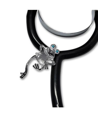 QUINNLYN & CO. Frog Stethoscope Charm - Hop into Caring with this Whimsical and Fun Medical Accessory RN Nurse Charms