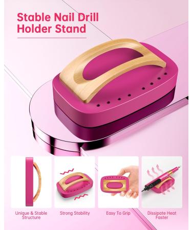 YBLNTEK Cordless Nail Drill Holder Stand Wooden Nail Drill Bits Holder Cuticle Remover Drill Bits Holder Electric Nail File Bits Stand Organizer for Manicure Pedicure Tools Nail Salon Home - Buy Online on SooperMarket.com