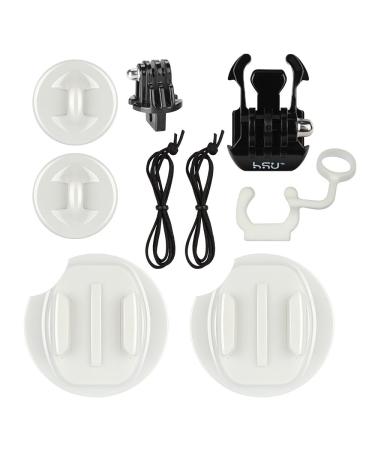 HSU Surf Mounts and Accessories for Ski, Snorkeling, Surfing, Wakeboarding Fitting GoPro Hero 11,10,9,8,7, 6,5,4,3,2, Session, Black, Silver, AKASO Campark, and Other Action Cameras (Surfing Kit)