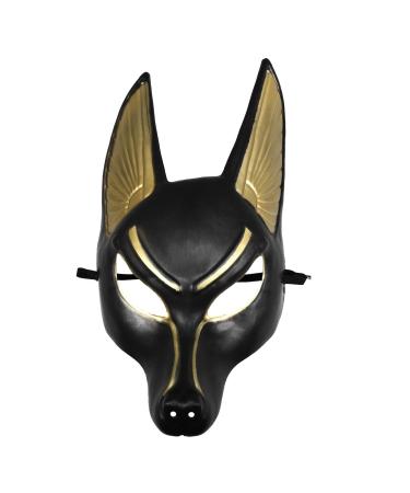 Magiclulu anubis mask Egypt-costume masquerade mask Egypt-cosplay-party mask Plastic-Halloween-party ball mask for men Classic Venetian men's mask in the vintage