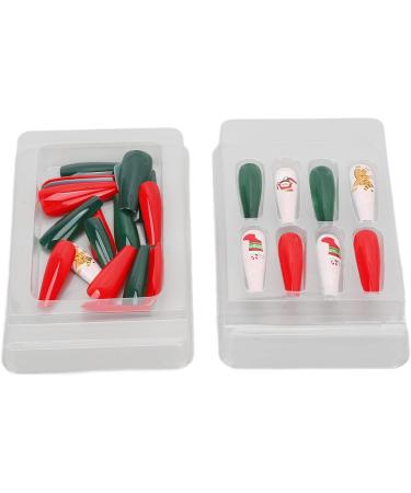 Christmas False Nails Thin Full Wrap Colourfast Pattern Fake Nails 30pcs for Christmas Holiday (0070 LJ04) - Buy Online on SooperMarket.com