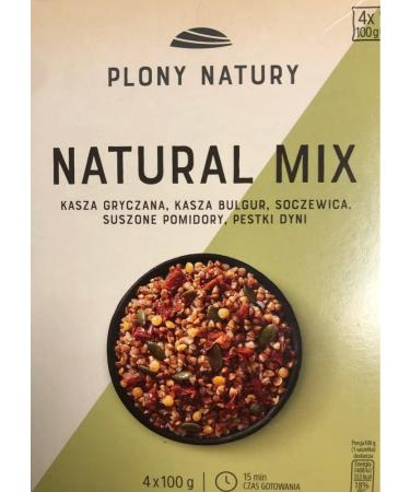 4x400g (1.6Kg) Natural Mix Roasted Buckwheat Bulgur Groats Red Lentils Dried Tomatoes Pumpkin Seeds