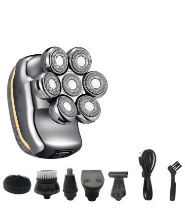 Head Shavers for Bald Men 6 in 1 Electric Shaver for Men 7 Head Electric Beard Trimmer USB Rechargeable Professional Hair Trimmer Hair Cutter Adult Razor