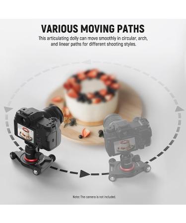 NEEWER Camera Slider Dolly with Ball Head & Phone Clamp Portable 4-Wheeled Tabletop Skater for DSLR, Video, GoPro, iPhone, Android 360 Panorama Capability SD001 - Buy Online on SooperMarket.com