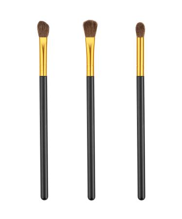 Urbanstrive Professional Eye Makeup Brushes Eyeshadow Brush Set - 3pcs Soft Synthetic Eyeshadow Blending Brush Kit - For Blending Eyeshadow Eyeliner Crease Eyebrow Long Lasting Apply Better Flawless Look Makeup - Gold