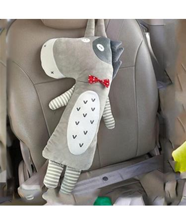 Car Seat Belt Cover for Kids Soft Comfort Seat Belt Shoulder Pad Safety Shoulder Strap Cushion Shoulder Protector Travel Pillow Head Neck Support Universal Fit Car Accessories for Children Boys Girls Grey Cow - Buy Online on SooperMarket.com