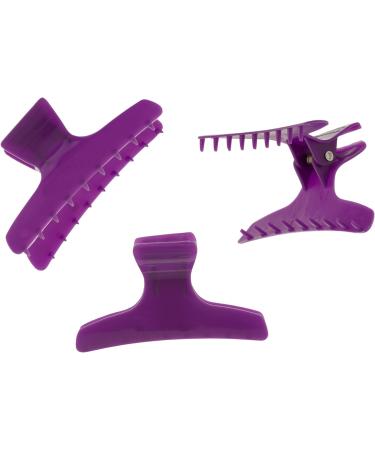 Head Jog 12 Pack Butterfly Hair Clips Accessories for Sectioning and Styling. Hair Clamps for Women and Men (Purple) - Buy Online on SooperMarket.com