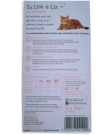 Webbox Cats Delight Lick E Lix Treats 4 Pack Contains 5 X Salmon Yoghurty Treats (20 Sachets)  - Buy Online on SooperMarket.com