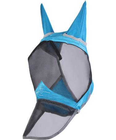 Harrison Howard Caremaster Pro Luminous Horse Fly Mask - Large Eye Space Long Nose & Ears UV Protection for Horses - 1 Pack - Buy Online on SooperMarket.com