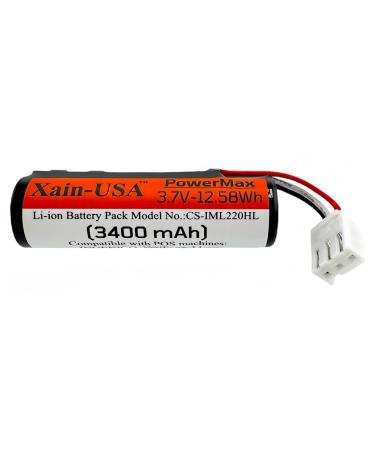 3400mAh Replacement Battery for Payment Terminal: INGENICO iWL280 iWL220 iWL220 GPRS iWL250 iWL250 Bluetooth iWL250 GPRS iWL251 iWL251 NFC iWL252 iWL255 iWL280. And: Move 2500 Move 3000