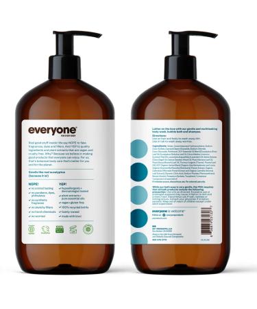 Everyone Pacific Eucalyptus 3-in-1 Soap - 32 oz | Natural Eco-Friendly Body Cleanser for All Skin Types | Shop Internationally - Buy Online on SooperMarket.com
