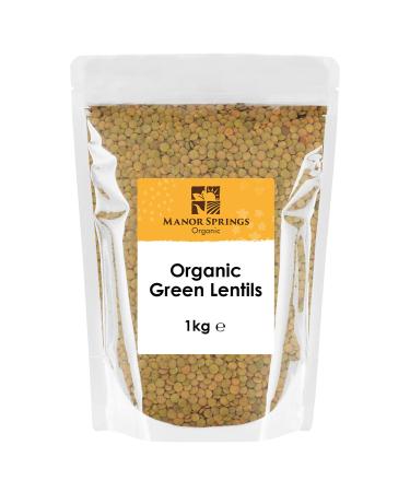 Organic Green Lentils 1kg by Manor Springs Organic