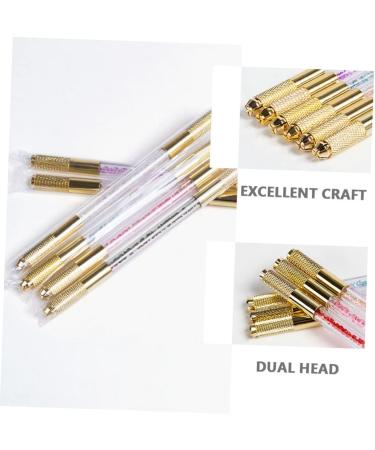 Mikinona Embroidery Pencil Eyebrow Pencil Embroidery Tools Eyebrow Marker Pen Beauty Pen Double Head Suite 13.5x0.8cm Black - Buy Online on SooperMarket.com