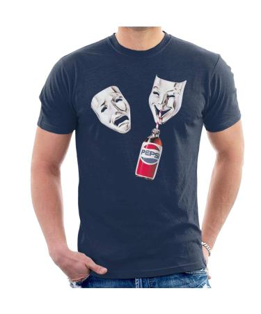 All+Every Pepsi Theatre Masks Men's T-Shirt M Navy Blue
