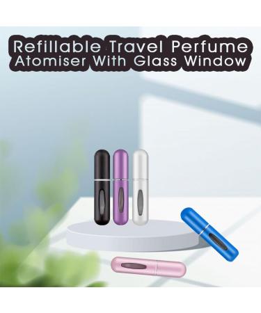 Rosiya Perfume Atomiser pack of 5pcs Perfume Travel Bottle 5ML Refillable Perfume Spray Bottle Easy to Refill Empty Atomiser Bottle for Purse Handbag Pocket and Luggage (Matte) Matte Pack of 5 - Buy Online on SooperMarket.com