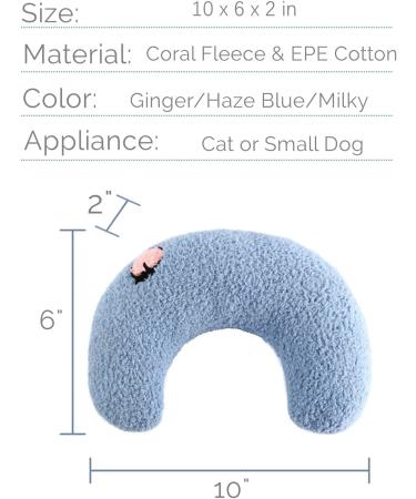 Fluffy Cat Pillow - Ultra Soft Half Donut Cuddler for Joint Relief and Calming Sleep in Haze Blue - Machine Washable - Buy Online on SooperMarket.com