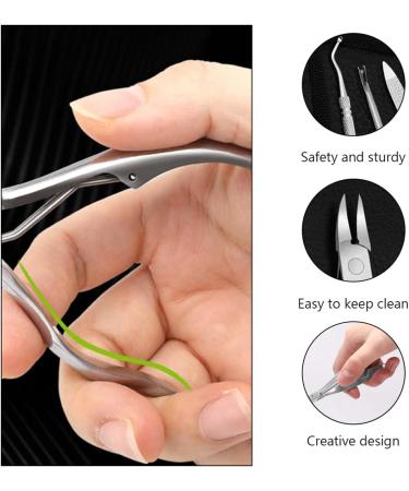1 Set Manicure 2-piece Set Pedicure Clippers Pedicure Cuticle Cuticle Shaver Dead Skin Scissor Pedicure Nail Trimmer Nail Tool 2 Piece Set Household Stainless Steel - Buy Online on SooperMarket.com