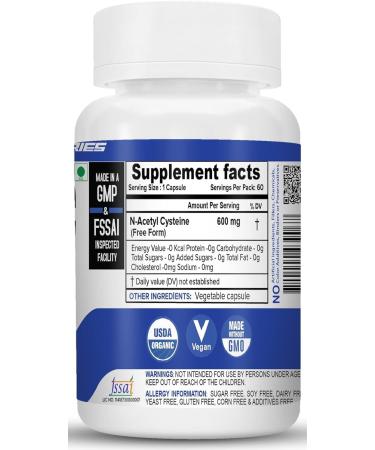 N-Acetyl CYSTEINE (NAC) (600 MG) - 60 Capsules - Buy Online on SooperMarket.com