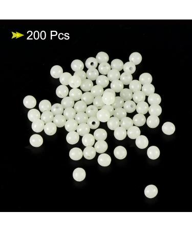 PATIKIL 200pcs 5mm Plastic Glowing Fishing Beads - Round White Fishing Lures for Enhanced Fishing Experience - Buy Online on SooperMarket.com