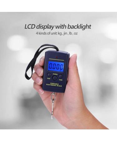 Digit Fishing Scale - 40 kg Hanging Digital Scale with Backlit LCD Display for Home & Outdoor Use | International Shipping Available - Buy Online on SooperMarket.com