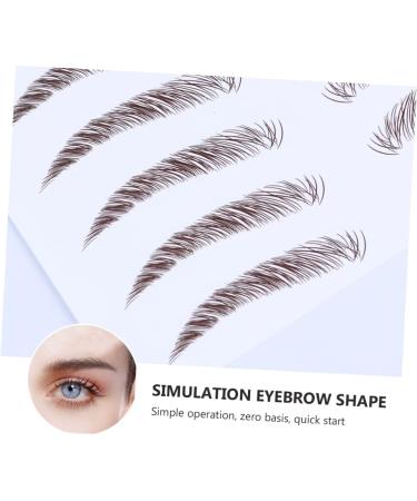 Gogogmee Hair-like Eyebrows 4pcs Eyebrow Stickers Tool Stickers Eyebrow Transfers Stickers Water Transfer Eyebrow Sticker 6d 21x15cm Brown - Buy Online on SooperMarket.com