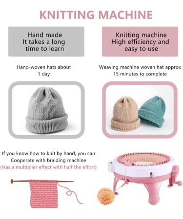 FYGAIN 48 Needles Knitting Machine with Row Counter - Smart Round Loom for Adults/Kids - Rotating Double Knit Loom Kit - Buy Online on SooperMarket.com