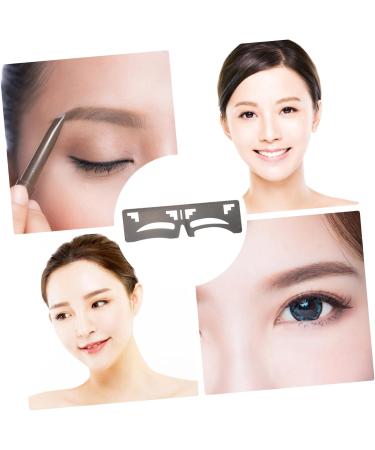 Baluue 2pcs Eyebrow Ruler Brow Guide Template Eyebrow Tools Brow Mapping Eyebrow Tracer Stainless Steel 20x4.8cm As Shown - Buy Online on SooperMarket.com