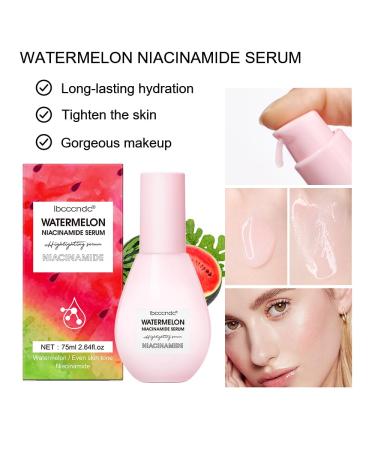 Watermelon Niacinamide Facial Serum | Pore Minimizer & Hydrating Makeup Primer | Lightweight Glow Serum (75ML - Buy Online on SooperMarket.com