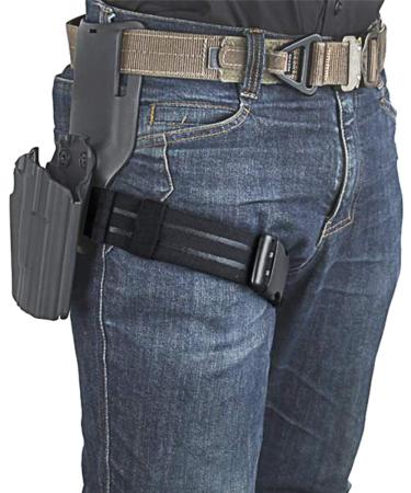 IDOGEAR Tactical Leg Strap for Holster & Knife | Adjustable Thigh Belt with Quick-Release Buckle | Outdoors EDC Leg Hanger in Elastic Nylon - Black - Buy Online on SooperMarket.com