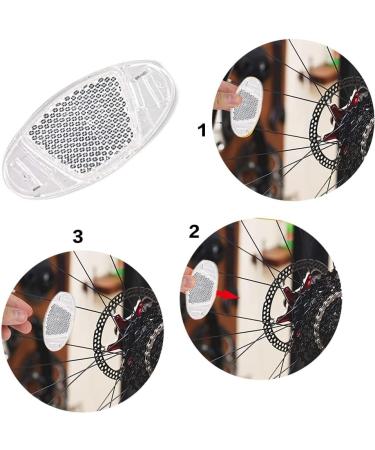 Anyuankw 10pcs Bicycle Spokes Reflectors - High Safety Cat Eye Reflectors & Warning Light for Bikes - White - Buy Online on SooperMarket.com