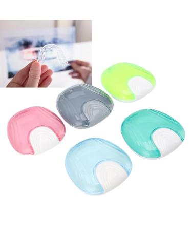 5pcs Adult Orthodontic Retainer Storage Box - Portable Denture Case for Travel & Home - Buy Online on SooperMarket.com