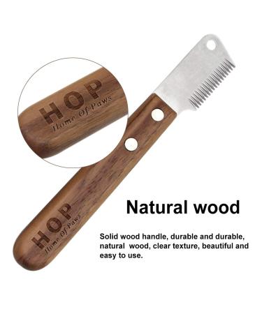 Yuip Dog Stripping Knife - Professional Ergonomic Tools for Dog Grooming | Wooden Handle & Trimmetters for Perfect Coat Care - Buy Online on SooperMarket.com