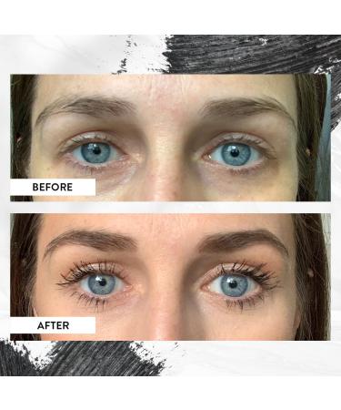 Emani Double Lash Organic Volumizing Mascara + Growth Serum - Smudge-Free & Vegan Formula for Sensitive Eyes - Paraben-Free & Cruelty-Free - 0.23 Fl Oz Granite - Buy Online on SooperMarket.com