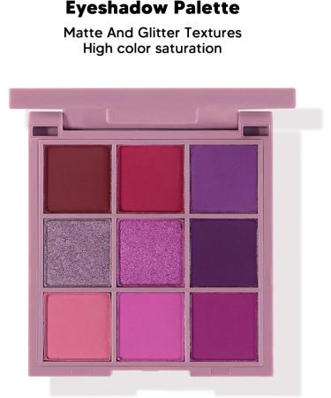 9 Colors Eyeshadow Palette Makeup Palette Eye Shadows Eyeshadow Makeup Kit High Pigmented Long Lasting Matte Glitter Eye Shadow Cosmetics for Makeup Artist (M9-8) - Buy Online on SooperMarket.com