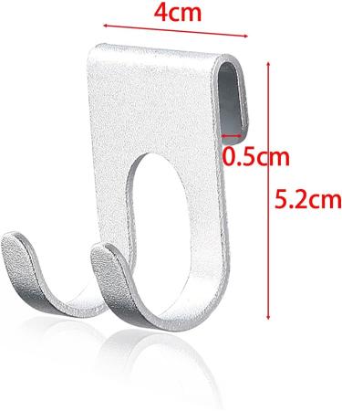 Razor Keeper Razorhaken Self-Adhesive Shower Hooks - Towel Organizer for Bathroom & Kitchen - Pack of 2 (Silver) - Buy Online on SooperMarket.com