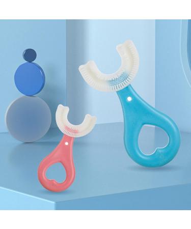 ZTGD Christmas Decorations Children Toothbrush 360 Degree Teeth Clean Soft Fur Food Grade Material Baby U Shape Toothbrush for Home Baby & Child Personal Care Pink Red Ellipse - Buy Online on SooperMarket.com