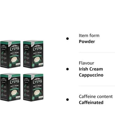 Lyons Premium Instant Coffee Bag Sachets | FabFinds Assorted Gift Mug (Irish Cream Cappuccino 4X 12Sachets) - Buy Online on SooperMarket.com
