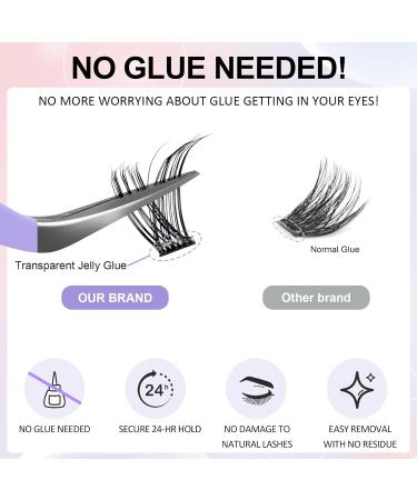 Reusable Self-Adhesive Mixed D Curl Cluster Eyelashes - 9-14mm D13 - No Glue Needed - Natural Extensions - Portable - 1 Count - Buy Online on SooperMarket.com