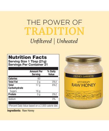 Raw Honey Gardens Honey | Pure Unflavored US Grade A | 1 lb Unpasteurized & Unfiltered - Buy Online on SooperMarket.com