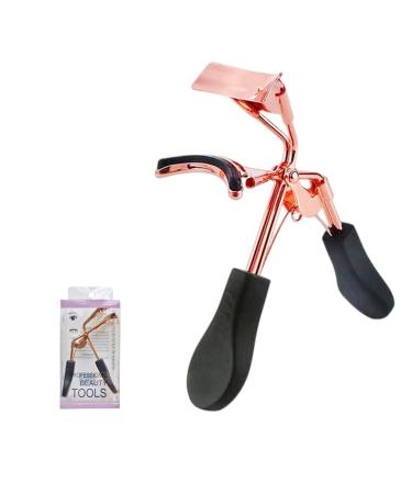 Whalrace Eyelash Curlers  Carbon Steel Eyelash Curler with Black PS Non-Slip Handle  Lash Curler for All Eyelash Curl  Natural and Long Lasting Eye Lash Curler for Women(Rose Gold)