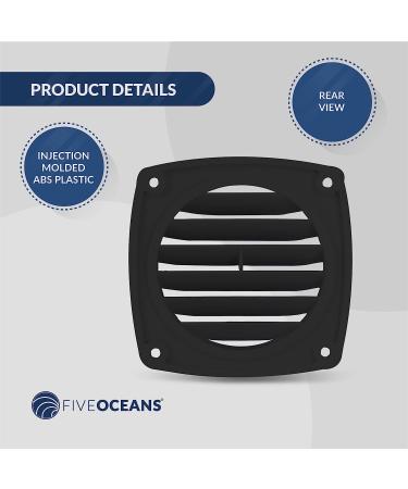 Five Oceans Air Louvered Flush Thru Vent 3 White/Black - Pack of 2 - Buy Online on SooperMarket.com