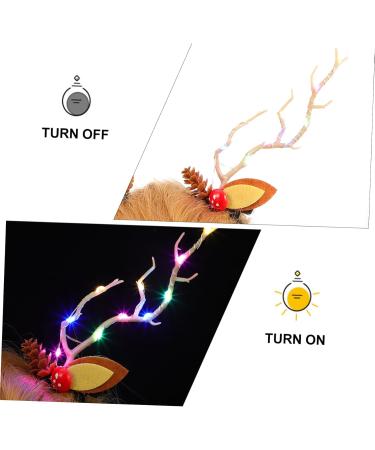 minkissy 2 Pairs Christmas Glow Barrette Winter Hair Barrettes Christmas Hair Clips for Women Pine Cone Berry Hairpins Led Deer Antlers Hair Clips Hair Bands Resin Elk Miss Pine Cones - Buy Online on SooperMarket.com