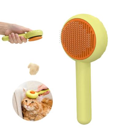 DAYSOY Dog Brush, Deshedding and Large Dog Grooming Brush, Slicker Brush for Cats - Remove Loose Undercoat Tangles, Dog Bath Brush, Bold Stainless Steel Brush Needle, Waterproof and Not Rust Green