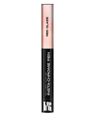 Red Carpet Manicure Insta-Chrome Pen for Mirror Nails | Easy Rub-On Application | Multiple Looks Over Light & Dark Colors | Red Glaze | 0.02 Oz.