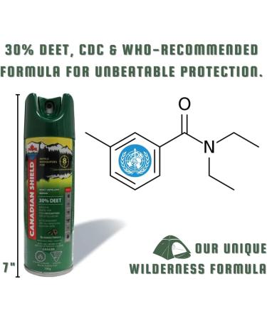 Canadian Shield Mosquito & Insect Repellent | For Hunting Fishing Camping Family Fun and More | 8 Hour of Protection | 30% Deet | (170G) AEROSOL - CSA01 | 3 Packs - Buy Online on SooperMarket.com