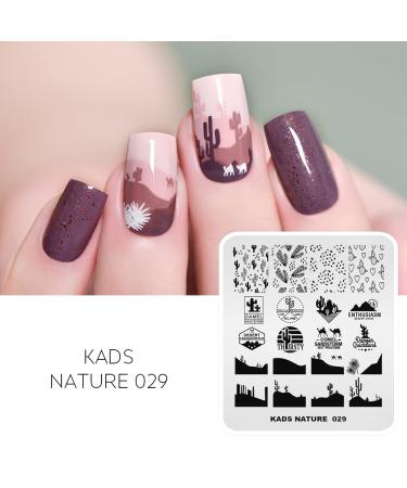 Alexnailart Nature Theme Nail Stamp Plates - Cactus Desert & Camel Designs for DIY Nail Art | NA029 - Buy Online on SooperMarket.com