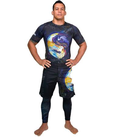 SHOGUN Fight Rash Guard BJJ MMA Premium Jiu Jitsu Grappling Compression Shirt - Large - Buy Online on SooperMarket.com